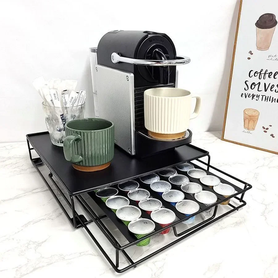 Household Mesa Kitchen AccessoryCapsule Coffee Storage Rack Drawer Style Capsule Box 40 Granule Coffee Capsules Container