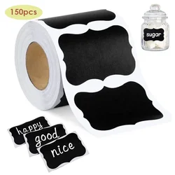 150 black waterproof spice stickers DIY gift box decoration sealing stickers can be cut self-adhesive labels