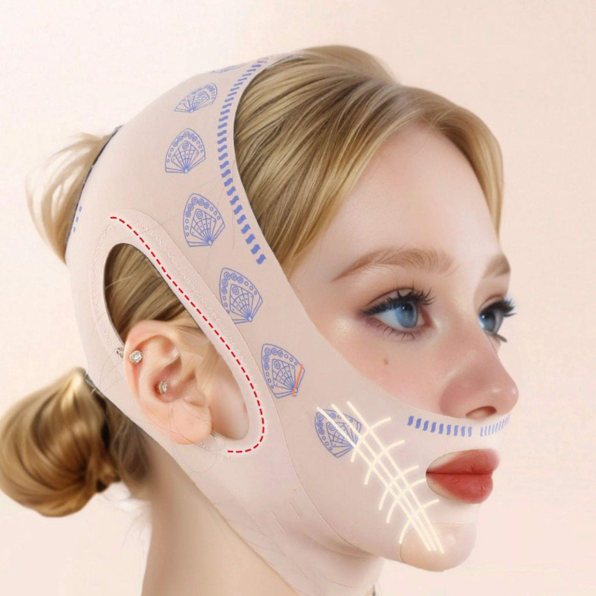 1 PC Reusable V Line Mask Facial Slimming STRAP Double Chin ลด Chin UP Face Lifting เข็มขัด Band V Shaped Slimming Face Mask