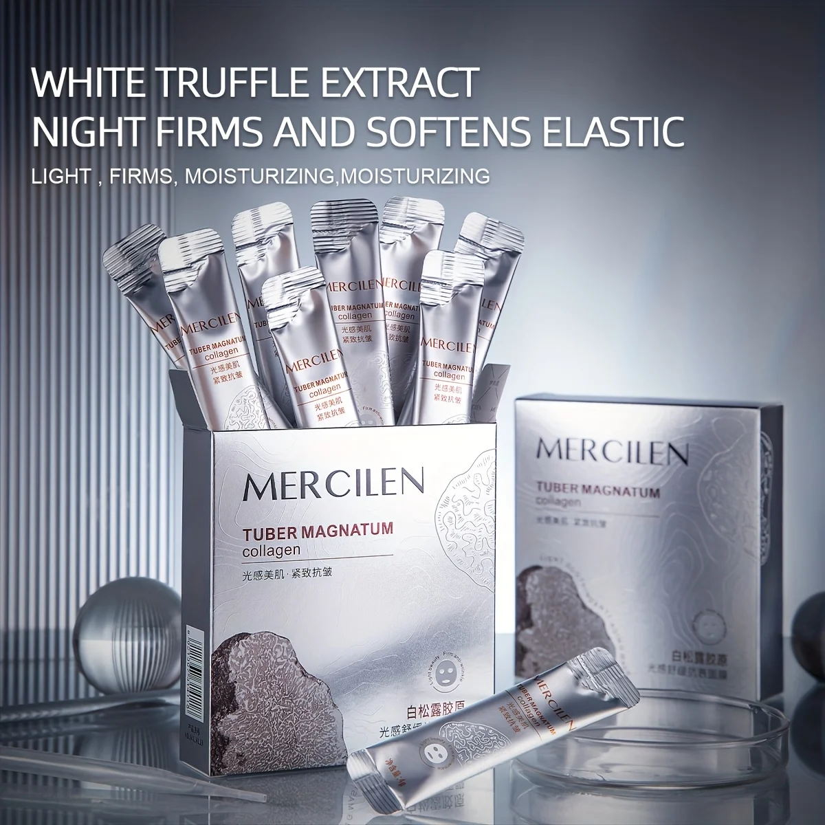 20pcs Mercilen White Truffle Sleeping Facial Masks Anti Wrinkles Moisturizing Hydrating Anti-Aging Whitening Face Mask Skin Care