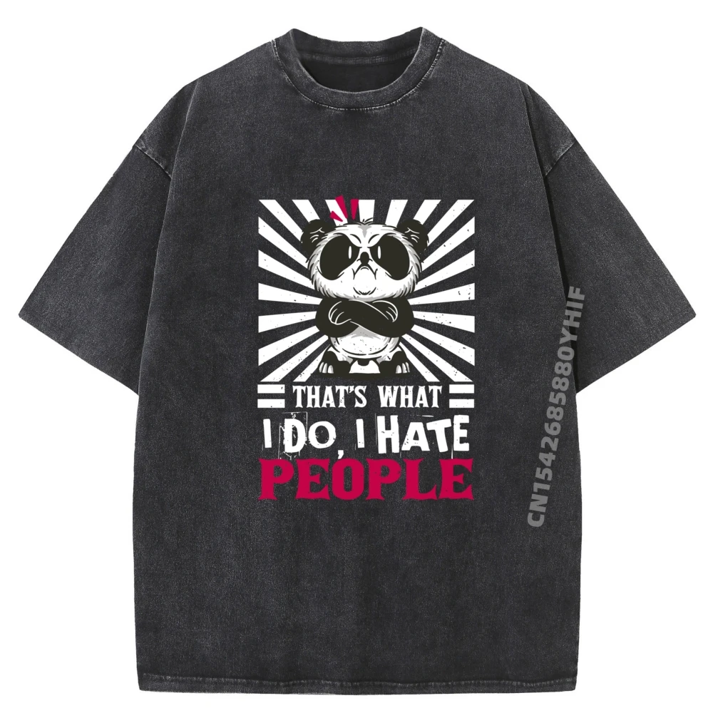 

Вот чем я делаю, я ненавижу людей, футболки с рисунком панды, мужские молодежные удобные потертые новые рубашки и футболки