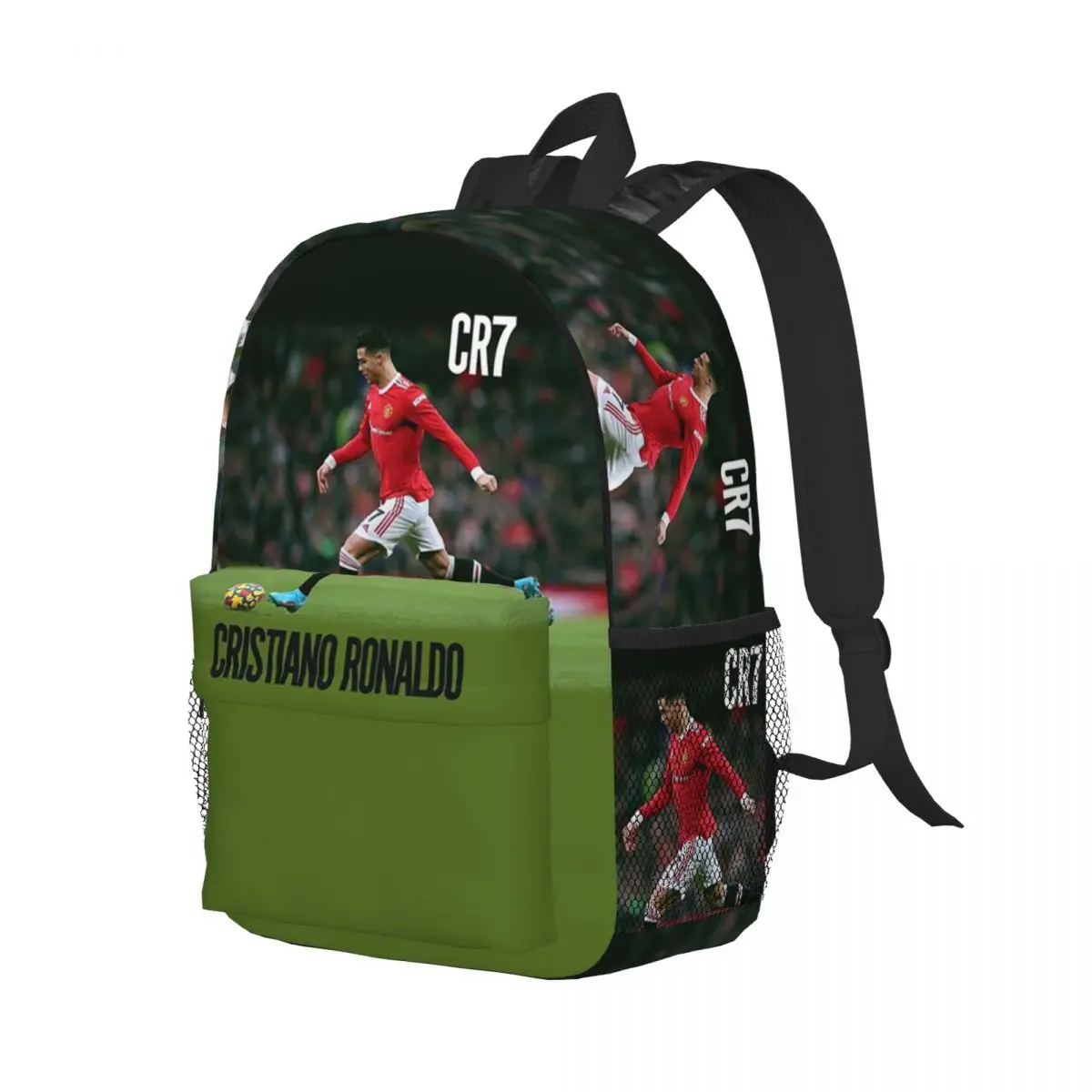 

Cr7 United Manchester Red Ronaldo 7 Backpack Student Boys Girls BookBag Children School Bag Laptop Shoulder Bags for Men Women