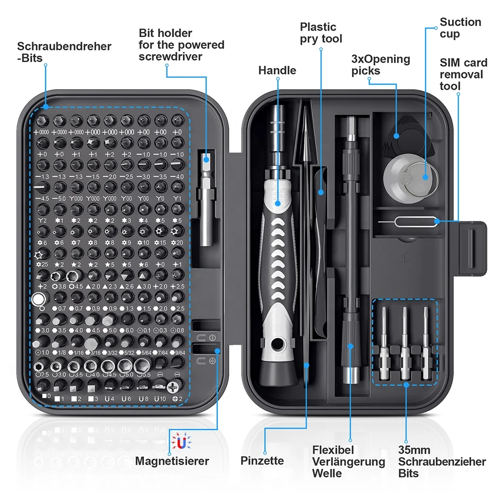 Orange Color Screwdriver Set 130in1 Multi Function Screw Driver Repair Tools For Phones Precise Screwdriver Set