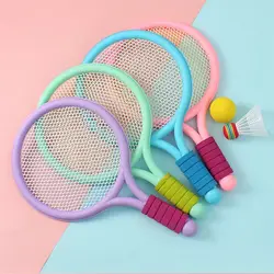 2 in1 Tennis Badminton Racket Set Soft 1 Tennis Balls Tennis Toys Sport with 1 Badminton Shuttlecock Kids Badminton Rackets