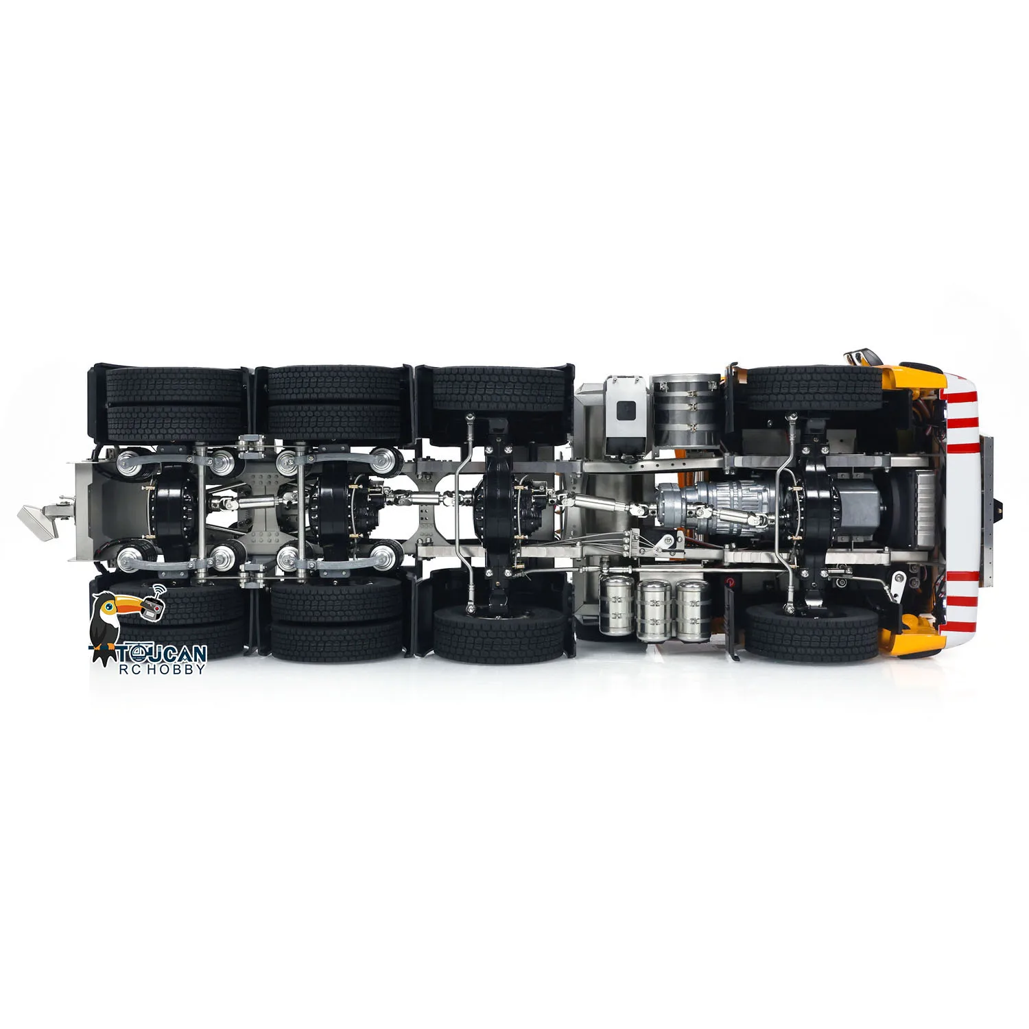 Giocattolo 1/14 8x8 R620 RC Trattore Camion RTR Metallo 3 velocità Cambio Radiocomando Pronto per Esecuzione TOUCAN FAI DA TE Verniciato Auto Veicolo