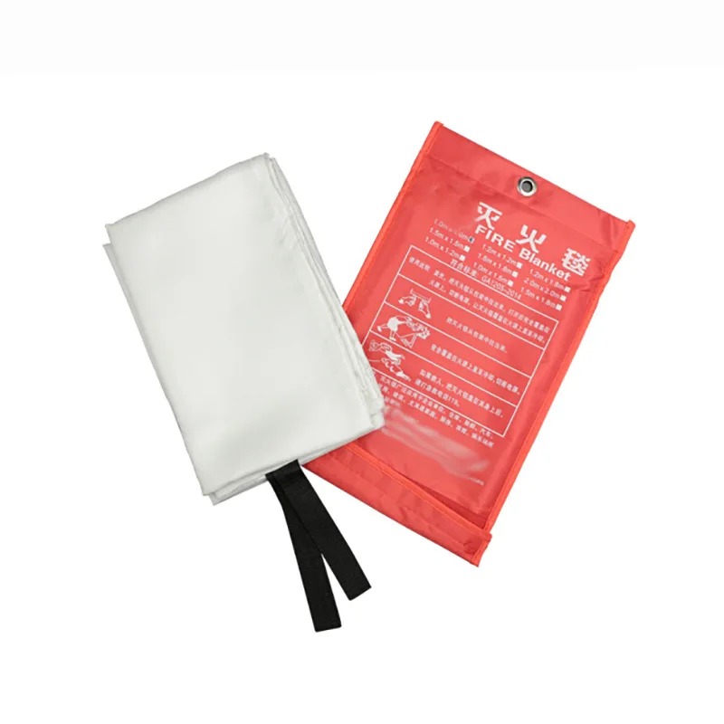 Coperta antincendio da 1/1,5 m Coperta antincendio di emergenza Coperta di soppressione ignifuga in fibra di vetro per la copertura di sopravvivenza di sicurezza della cucina domestica