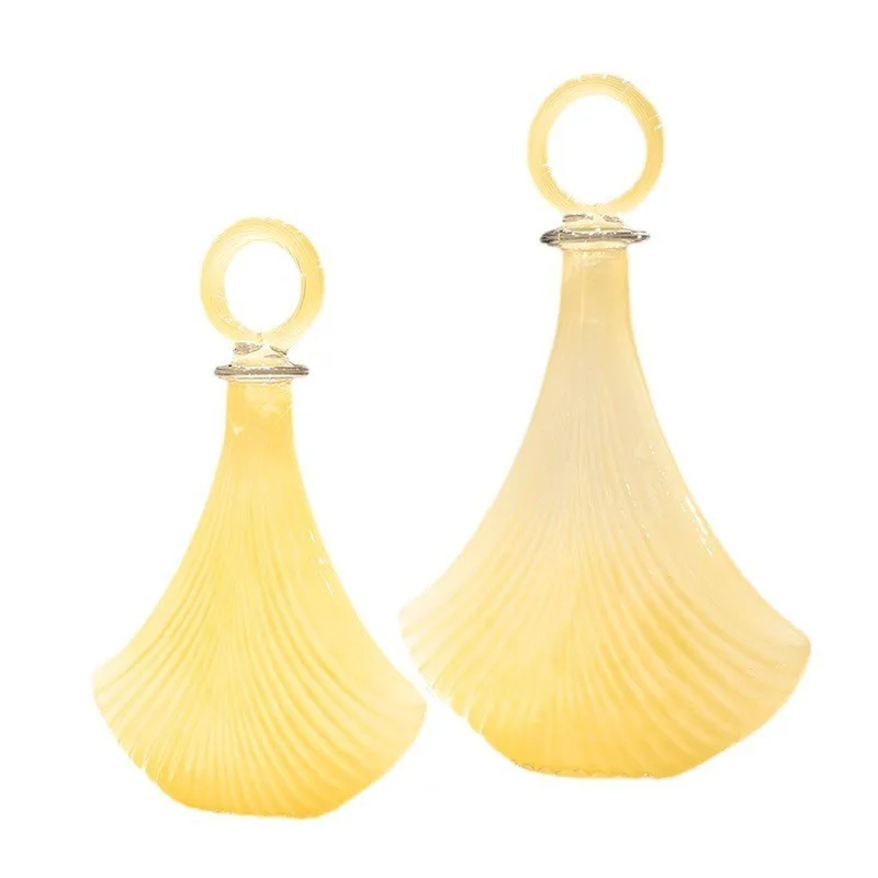 

Modern simple cream ring striped glass vase living room desktop decoration