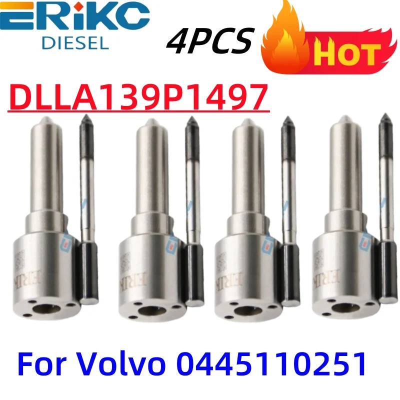 

4 PCS DLLA139P1497 Diesel Engine Nozzle DLLA 139 P 1497 Fire Jet Spray Nozzle DLLA 139P 1497 For Volvo 0445110251 0433171923