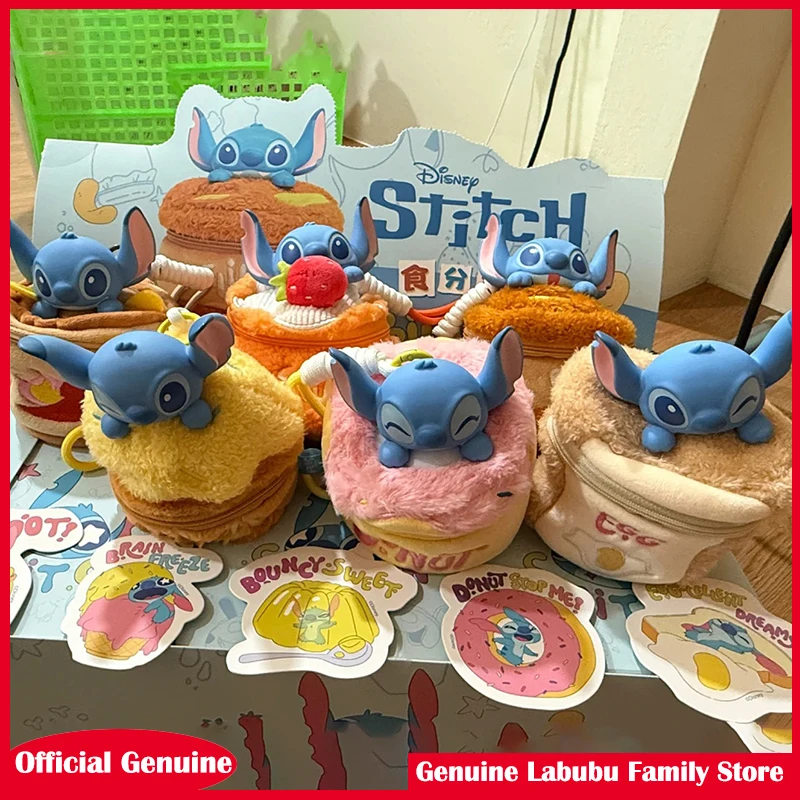 

New Genuine Stitch Food Fun Series Handbag Earphone Bag Anime Peripherals Plush Pendants Blind Box Accessories Gifts Mystery Box