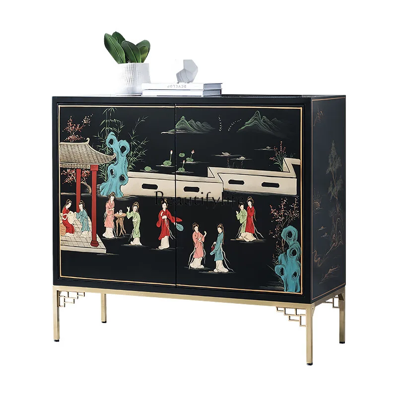 

New Chinese restaurant dining side tea cabinet living room home
