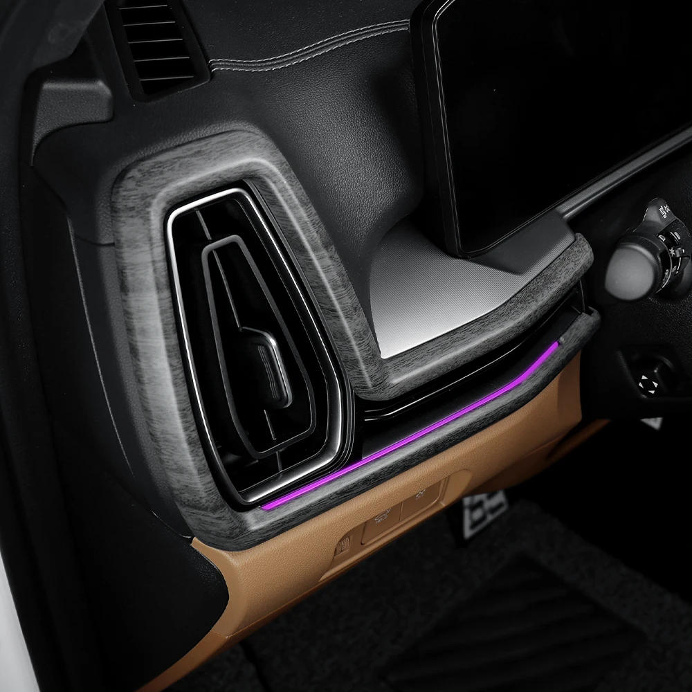 Dekoracyjna ramka deski rozdzielczej w stylu drewna, listwa ozdobna na deskę rozdzielczą, nakładka wewnętrzna do Kia Sorento MQ4 2024-2026 LHD