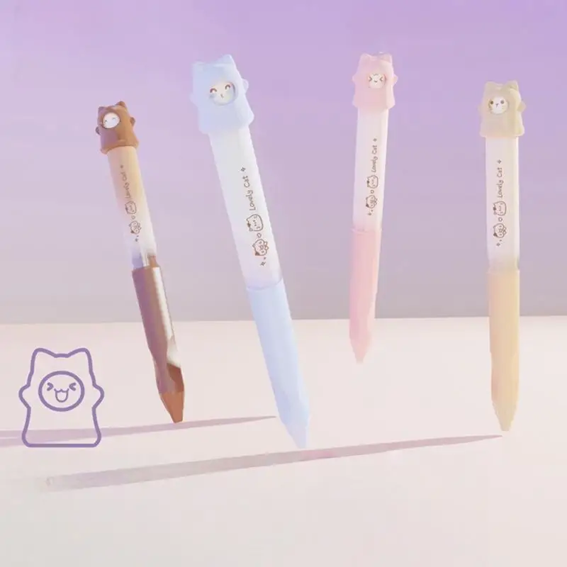 

Unique Cat Design 0.5mm Gel Pen for Smooth Writing and School Supplies