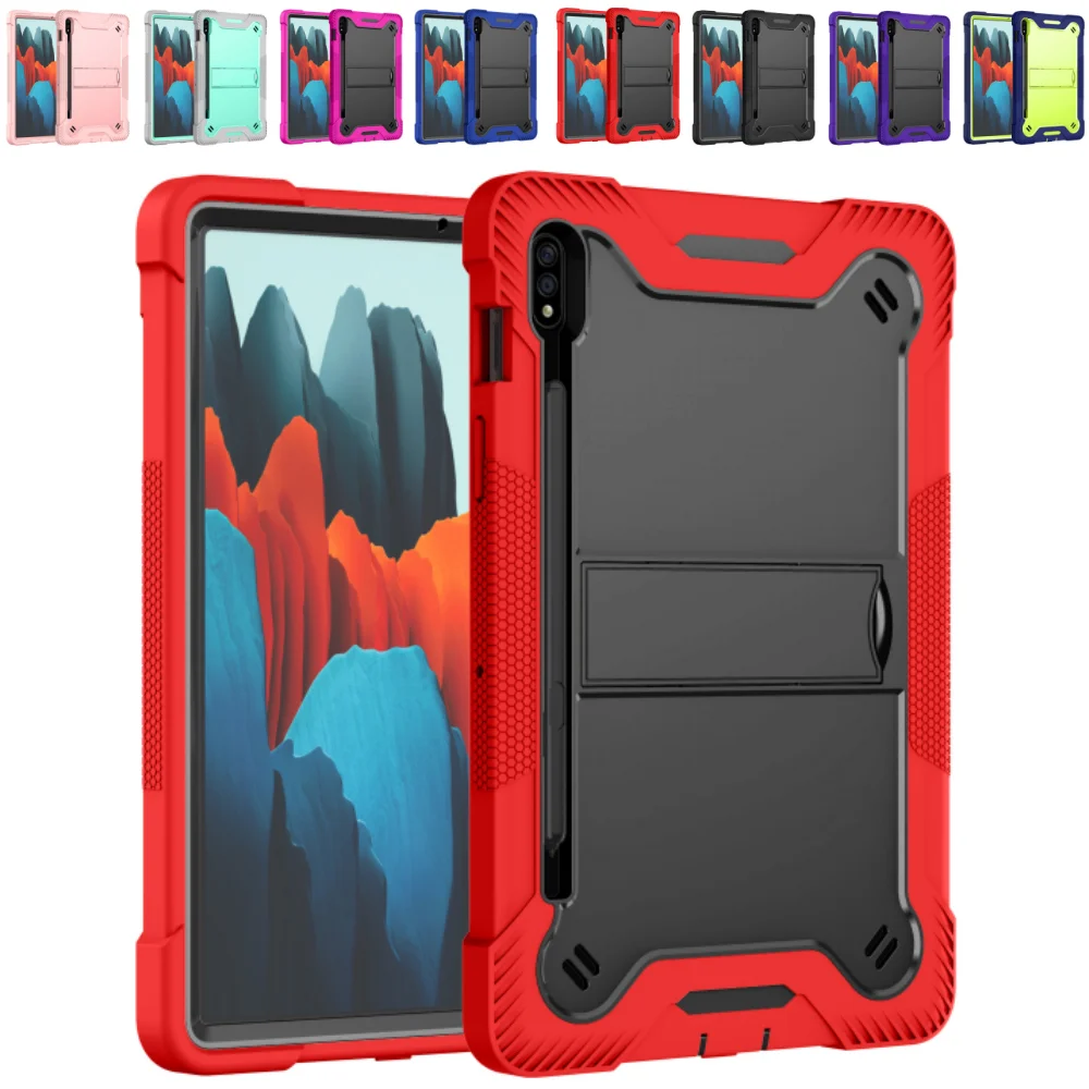 Heavy Duty Stand Case for Samsung Galaxy Tab S7 T870 T875 S8 11 inch X700 X706 Shockproof Tablet Cover with Kickstand & Pen Slot