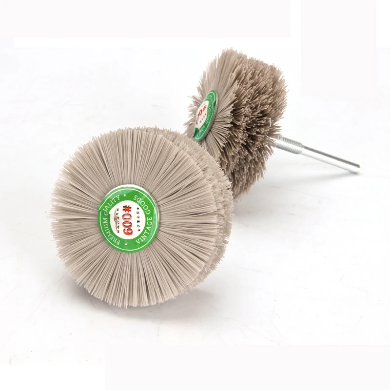 

1 шт., 1 шт., 80 #120 #180 #240 #320 #400 #600 # полированная головка с цветком, абразивная нейлоновая кисть DuPont, шелковая щетка для износа, шлифовка корня дерева