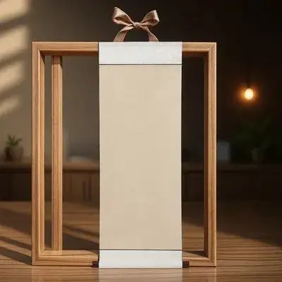 

French Painting and Rice Paper Calligraphy Scroll Product Hanging Traditional Chinese Blank Canvas Wall