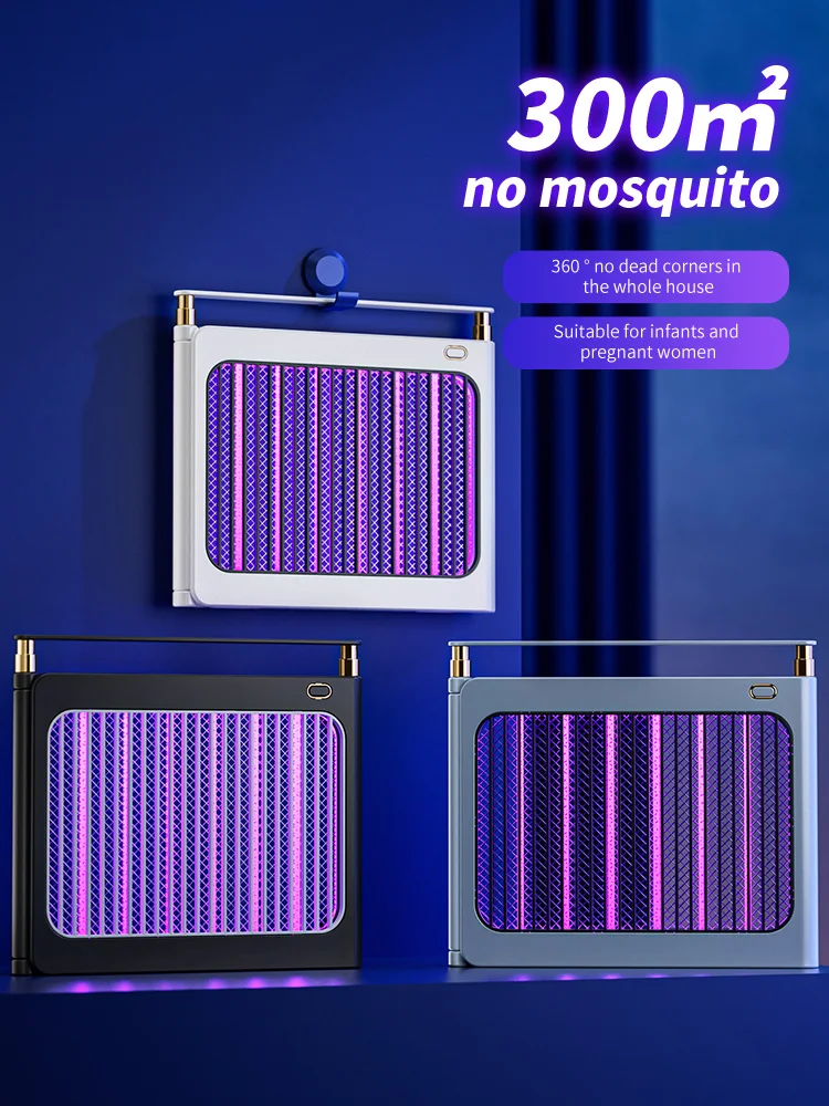 Mosquito Killer Lamp Wall Mount Silent Electric Zapper Star Projection Night Light for Hotel Bedroom Home Wide Coverage
