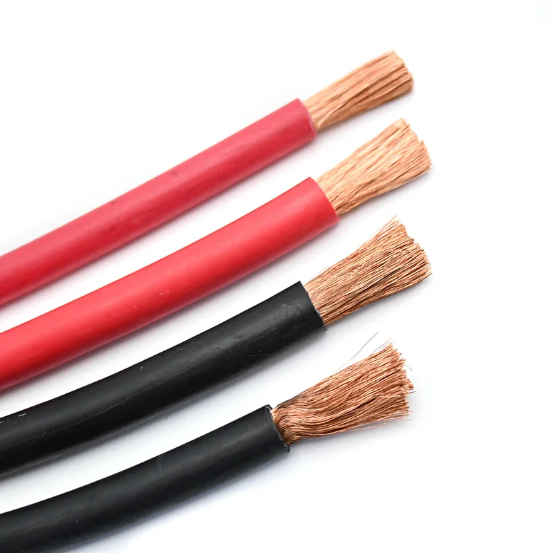 Copper Battery Cable Red Black 16mm² 25mm² 35mm² 50mm² 70mm² 95mm² PVC DC Power Energy Wire for Solar PV Inverter Car Vehicle