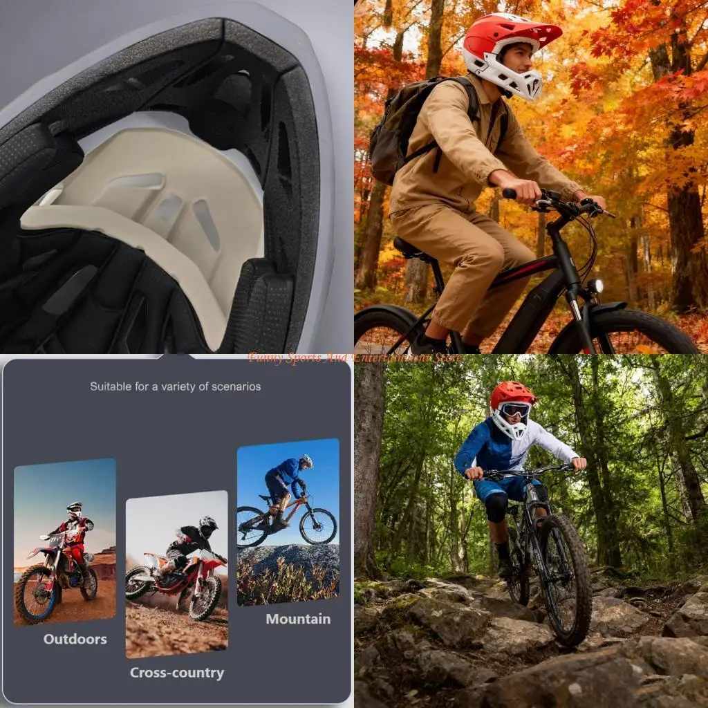 

C4DE Downhill Mountain Biking Helmet PC Shell Chin Guard Adjustable Safety Helmet For Sports Protections