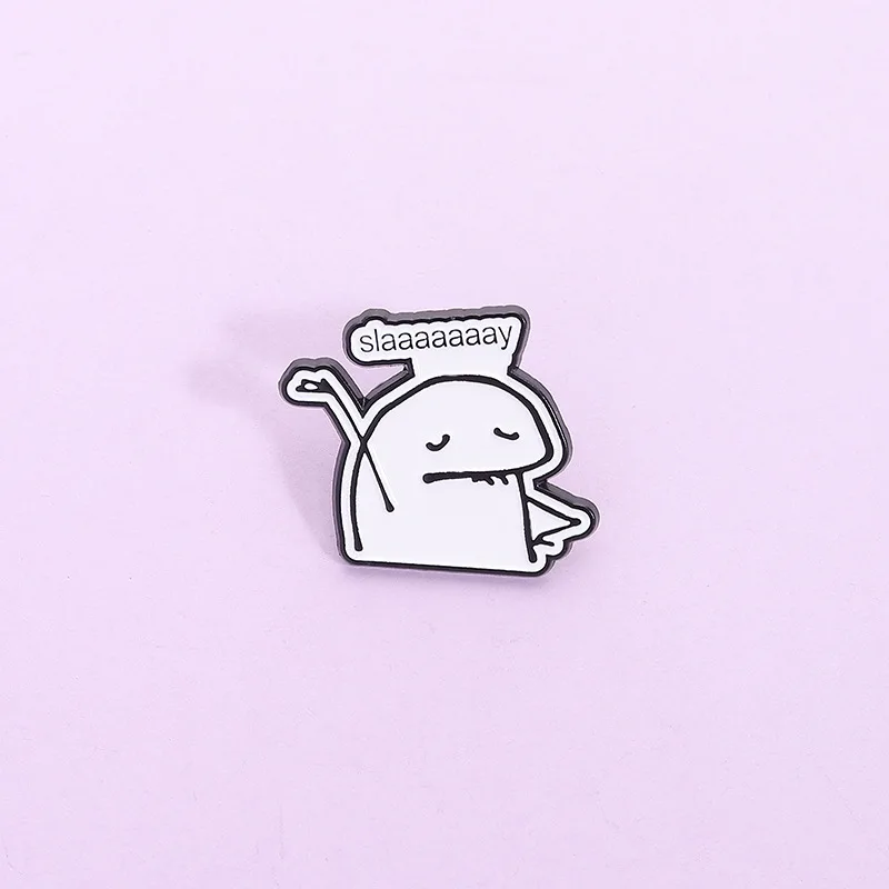 مضحك الإسبانية إقتباس المينا دبابيس التحكم الآلي Slaaaaaaay دبابيس معدنية شارة التلبيب الملابس والاكسسوارات مجوهرات أصدقاء الهدايا #2