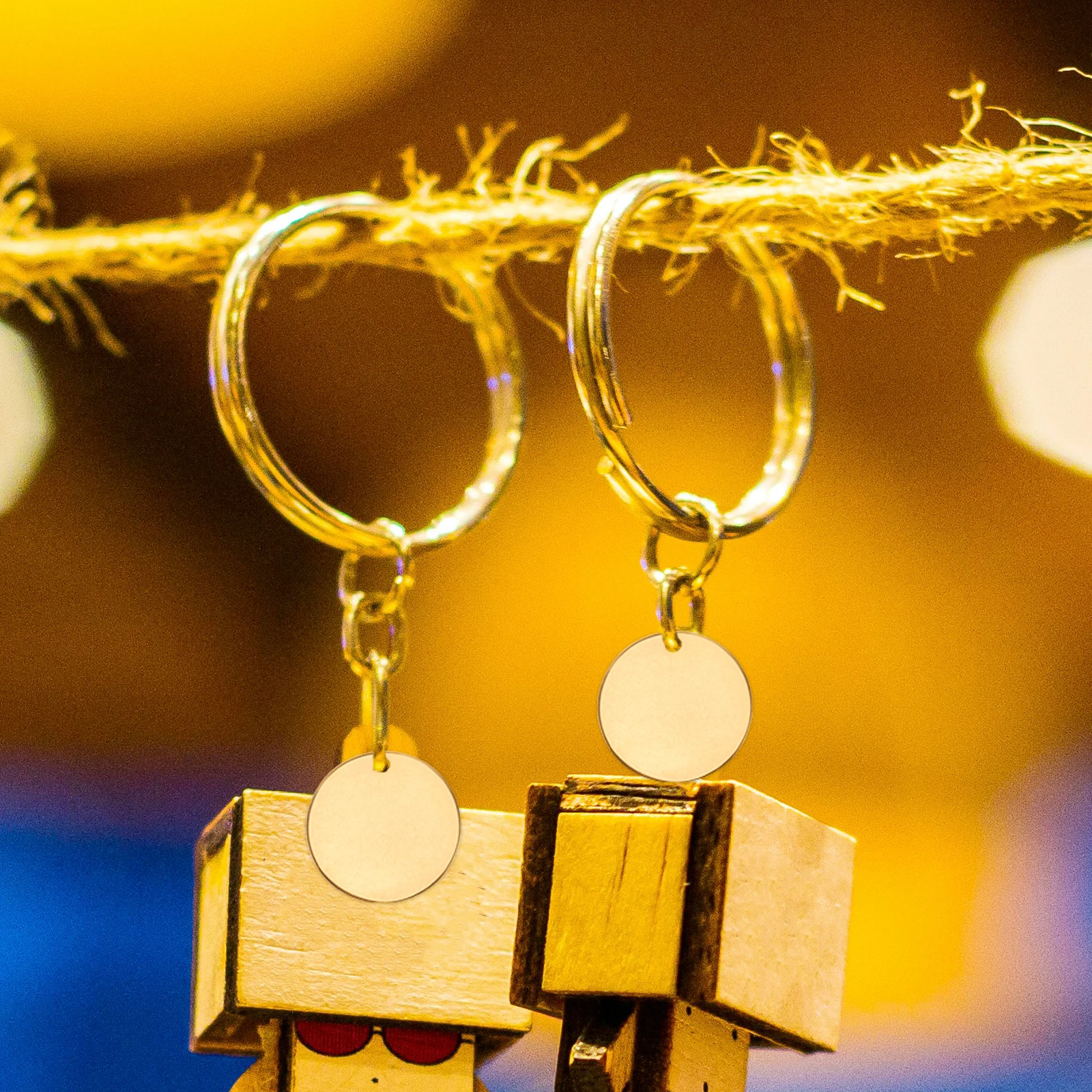 

10 Pcs Stainless Steel Blank Tag Accessories 20mm Golden Stamping Blanks Engraving Diy Jewelry Craft Keychain Pendant