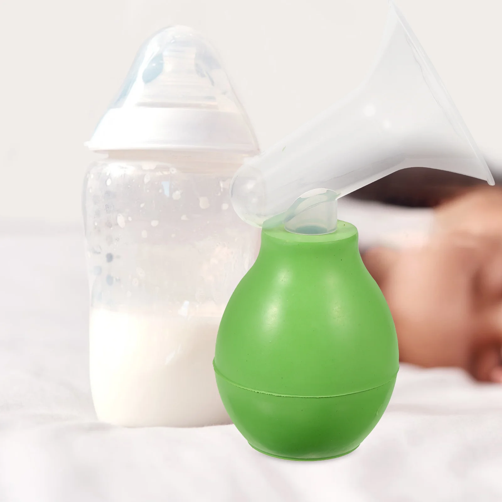 

Portable Manual Breast Pump Rubber Plastic Hand Breastmilk Silicone Suction Tool Soft Detachable Breastfeeding Supplies