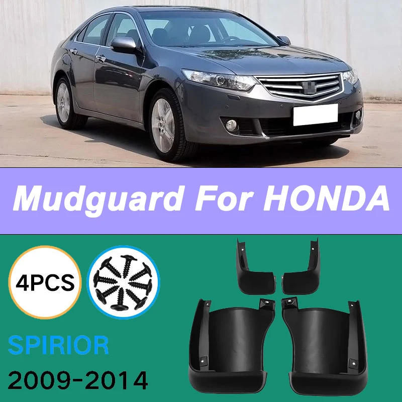 

For HONDA Spirior 2009-2014 Automotive Tire Mudguard Waterproof Prevent Mud Splashing Car Mud Flaps Fender Trim 4pcs Accessories