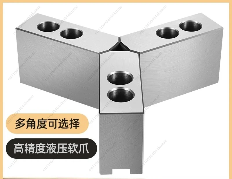Three-jaw Hydraulic Soft Jaw, Heightened Thickened Raw Jaw, 6/8/10 Inch, Durable Clamping Fitting for CNC Lathe Hydraulic Chuck