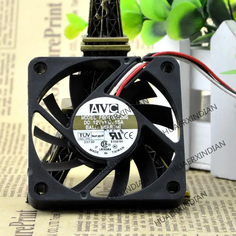 Nowy 6010 12V 0.15A 6CM/ 3CPU F6010B12MS wentylator chłodzący zestaw montażowy