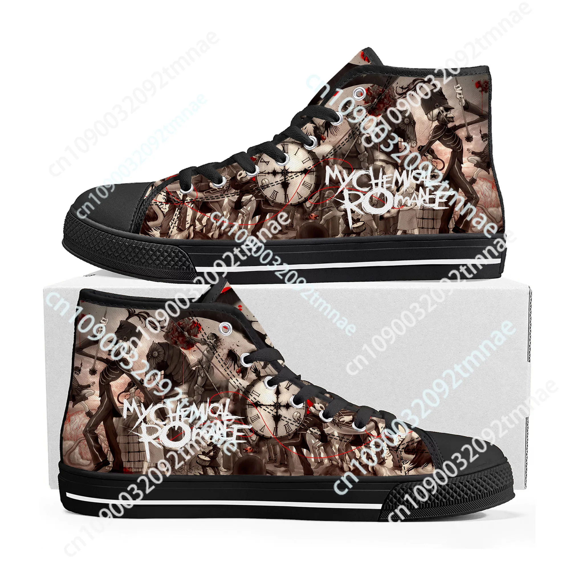 

My Chemical Romance Rock Band High Top High Quality Sneakers Mens Womens Teenager Canvas Sneaker Casual Couple Shoes Custom Shoe