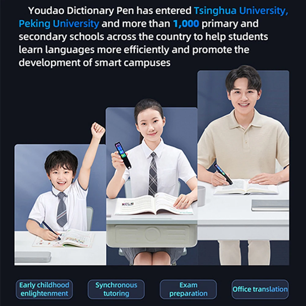 Youdao-Caneta de Tradução Eletrônica, Digitalização X5, Aprenda Russo, Coreano, 100 + Idiomas, Palavras, Gravação AI, Chinês Interface