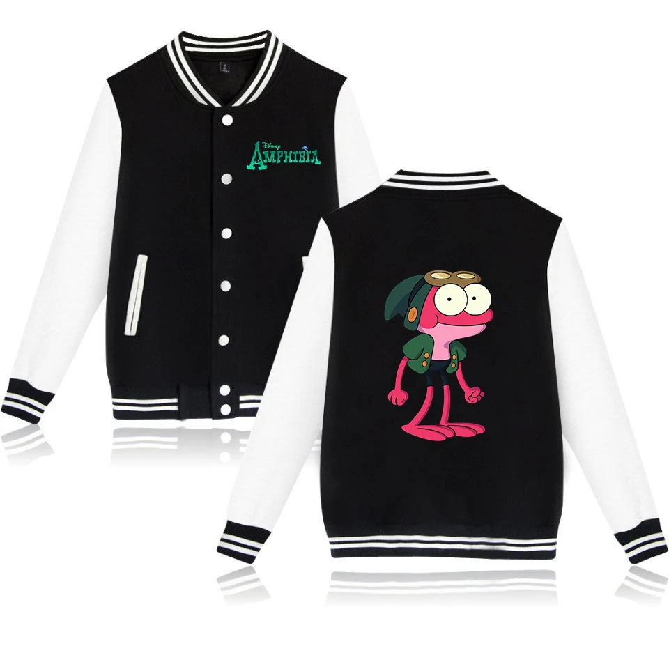 Disney Amphibia Varsity Baseball Bomber Jacket Men Women Hip Hop Harajuku Jackets Kids Boys Girls Single Coats