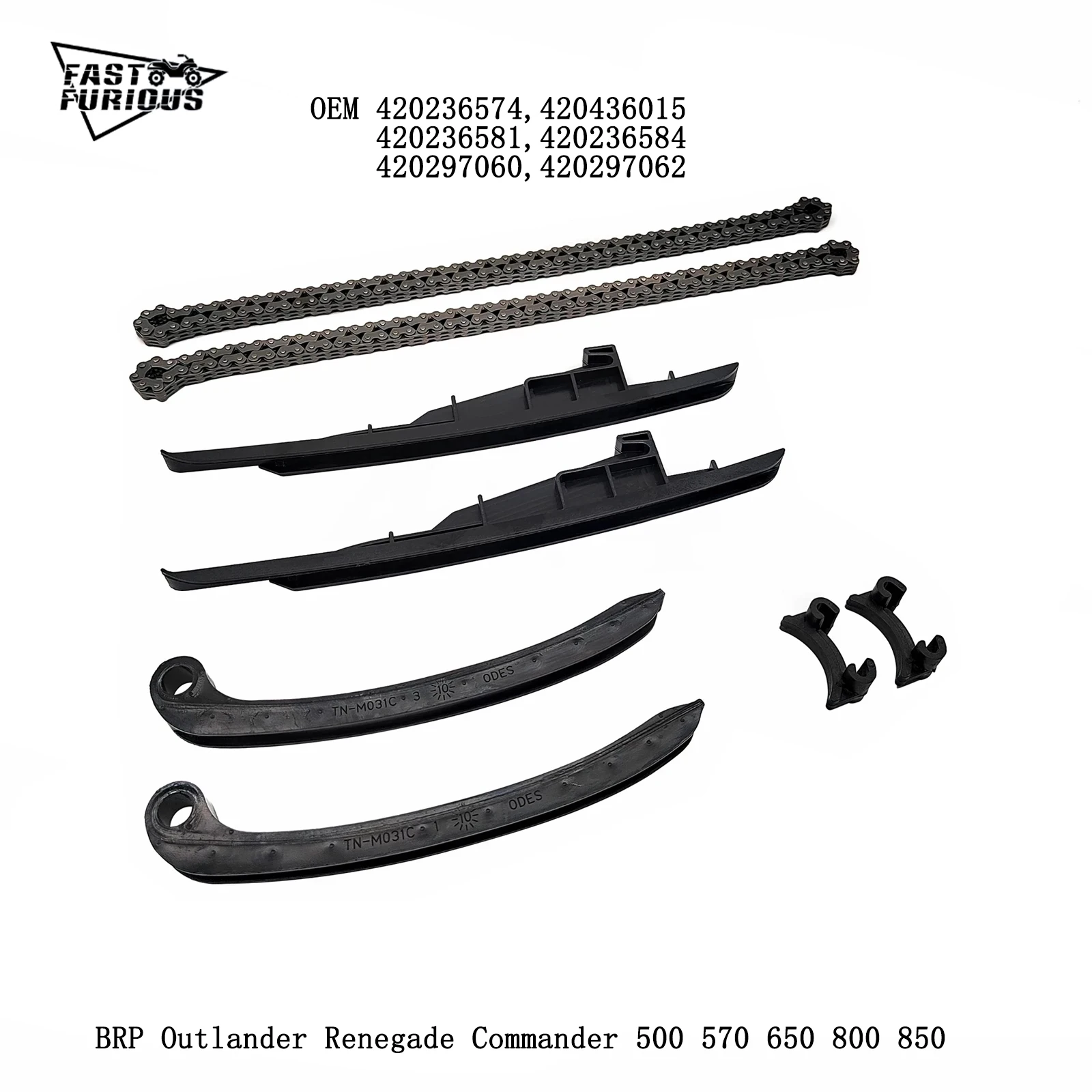 

Ремкомплект цепи ГРМ двигателя 420236574 420236581 для BRP Outlander Renegade Commander 500 570 650 800 ATV UTV НАПРАВКА ЦЕПИ