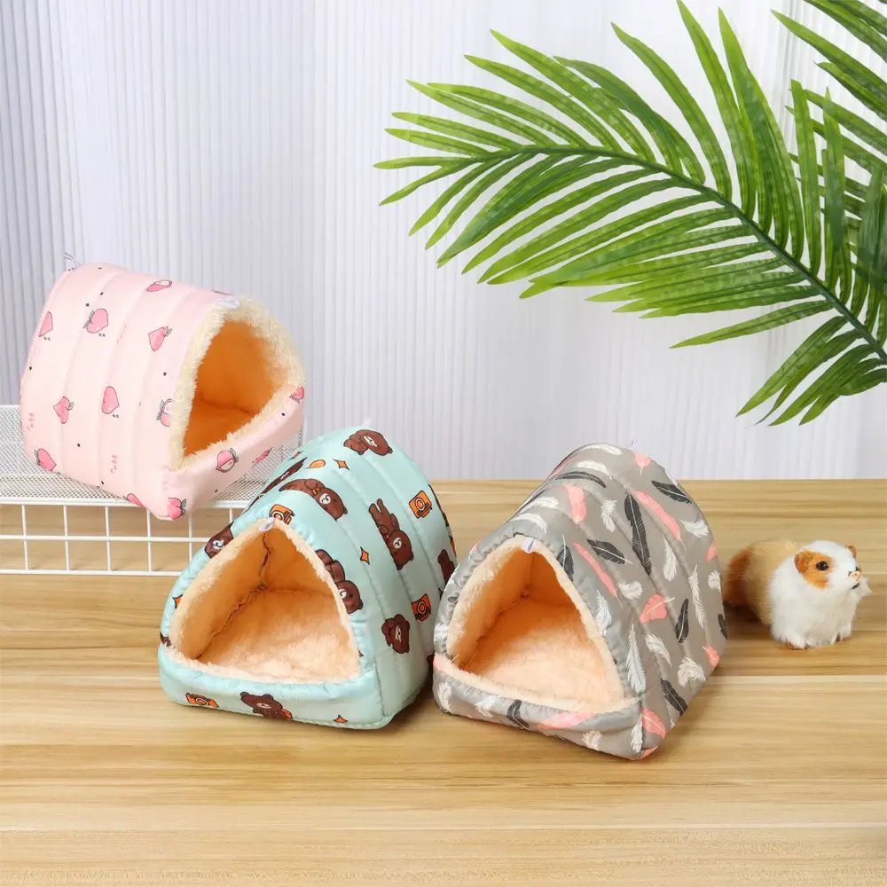 Soft Comfortable Mini Cage Winter Hamster House Warm Mat Small Animal Sleeping Bed Guinea Pig Nest Guinea Pig Nest