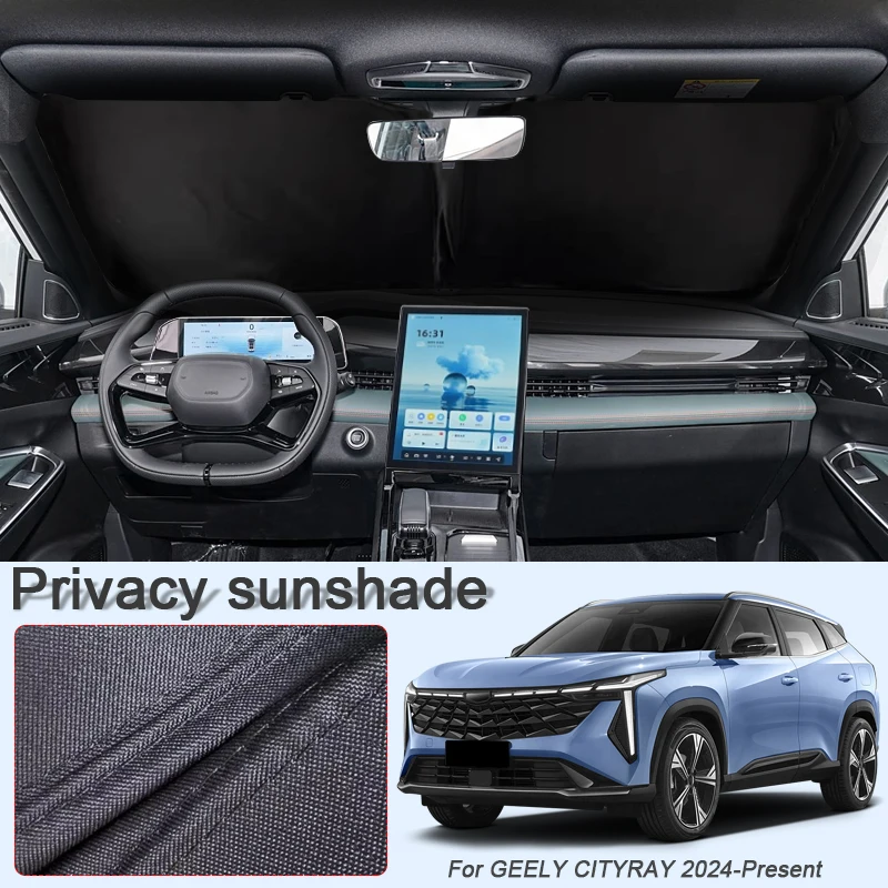 

Car Black Window Privacy Sunshade For GEELY CITYRAY 2024-Present Auto Anti-UV Heat Insulation Protect Cover Interior Accessory