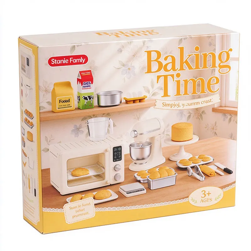 Mini Baking Time Pretend Play Toy Set Dollhouse Kitchen Miniature Oven & Baking Accessories Kids Simulation Bread Food Playset view 6