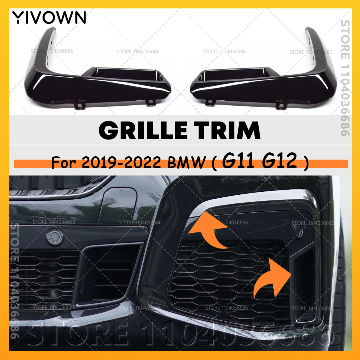 

For 2019 2020 2021 2022 G11 G12 BMW 740i 740iX 745eX 750iX Alpina B7 M760iX Front Bumper Fog Lights Decorative Panels