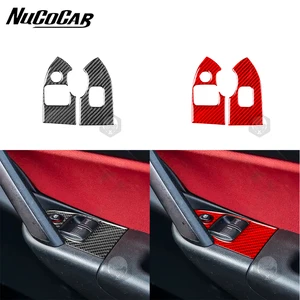 For Honda Civic SI 2001-2005 Carbon Fiber Elevator Window Control Button Garrisoning Car Accessories Decorative Adhesives 12 Main Sales Acetate Civic SI Panel - №12