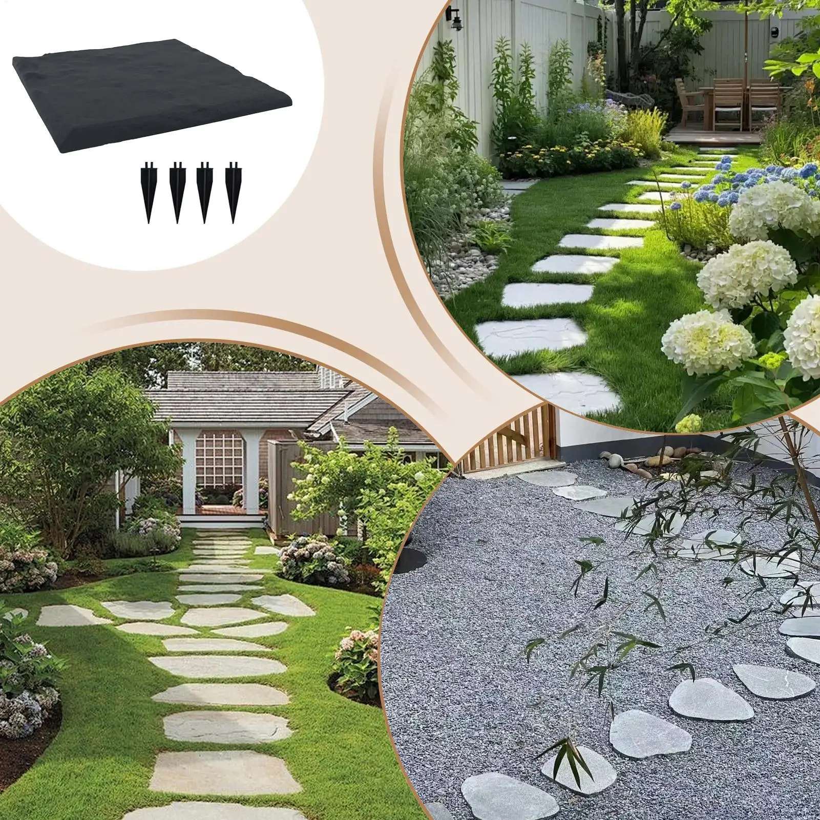 

Stepping Stones Outdoor Paving Stepping Pavers Walkways Landscaping Decor For Playground Outdoor Garden Backyard Patio Porch