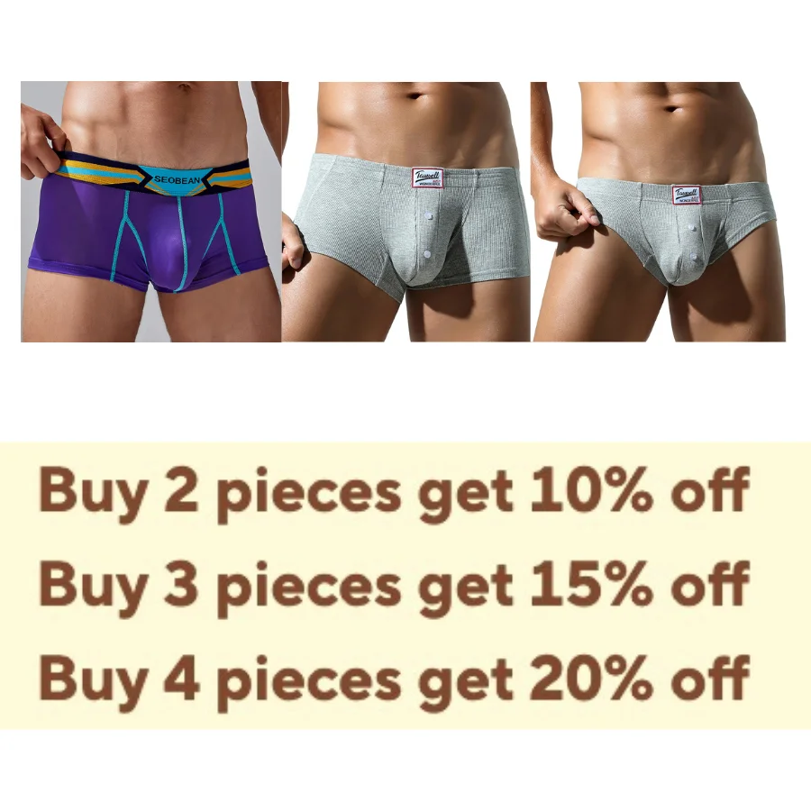 TAUWELL Men’s Ice Silk Briefs – Rayon Breathable Low Waist Underwear with Stylish Button for Men Bokserki Meskie 25102 502001