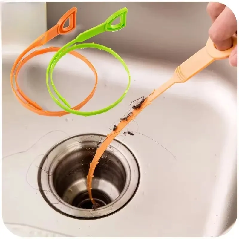 1-5pcs Hair Dredging Hook Sewer Unblock Tools Unblocker Pipes and Sinks Drain Clog Remover Toilet Outlet Cleaning Supplies