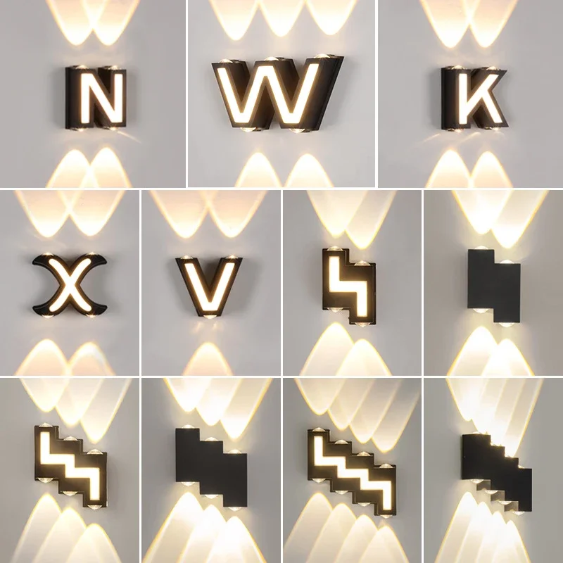 

IP65 LED Wall Lamp Indoor Outdoor Waterproof Garden Lighting Aluminum AC86-265 Bedroom Living Room Stairs Light