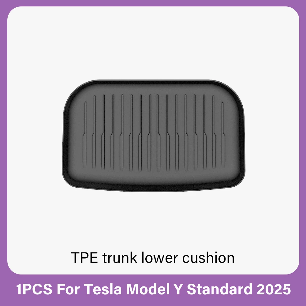 TPE Auto-Fußmatten für Neuen Tesla Model Y Standard 2025+ Wasserdichte Kofferraumauskleidung Rutschfeste Kofferraummatten Fußpolster Gepäckmatte ModelY