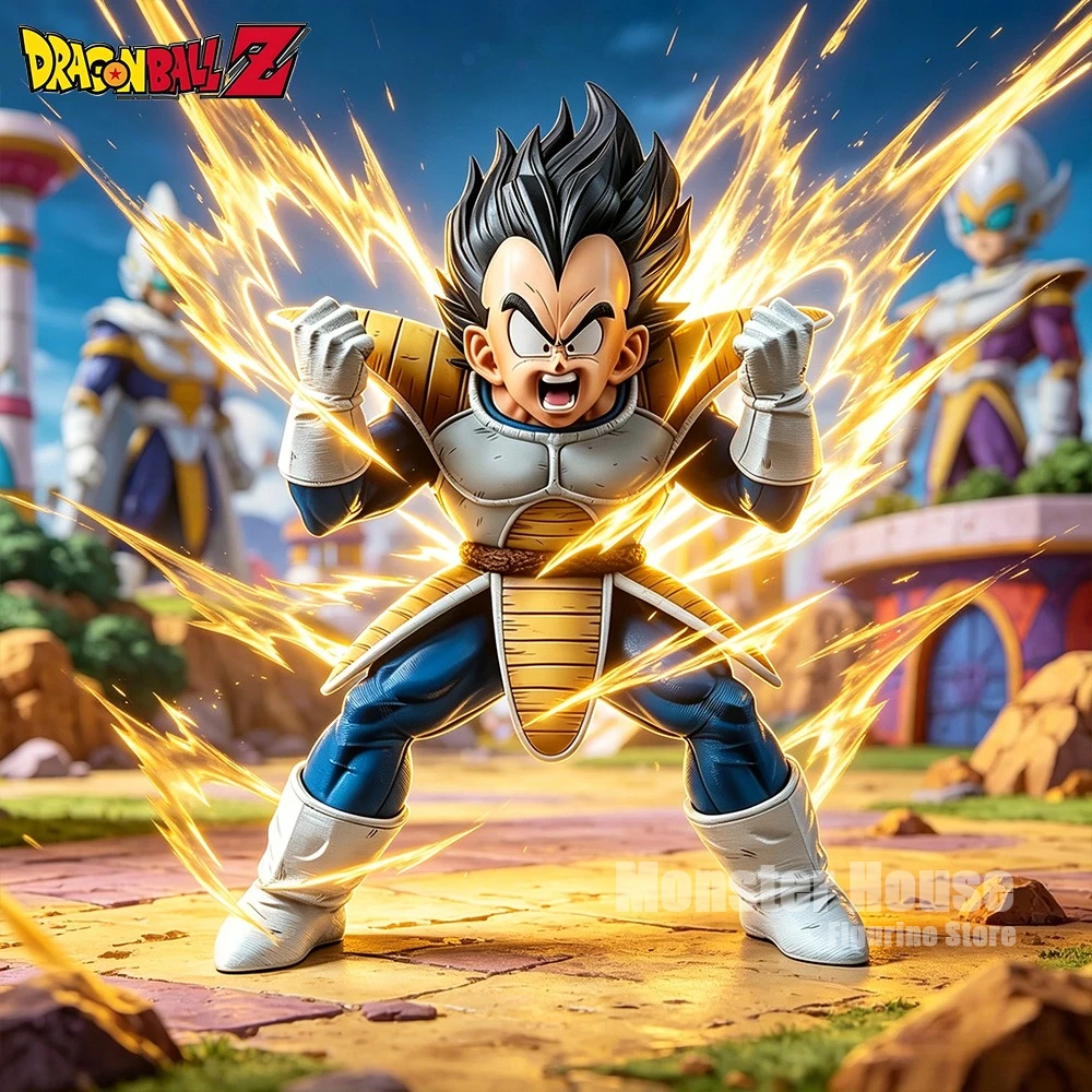 

Фигурка аниме-персонажа Dragon Ball, 22 см/8,66 дюйма, Супер Сайян Вегета, коллекционная модель из ПВХ, настольное украшение, игрушка, подарок