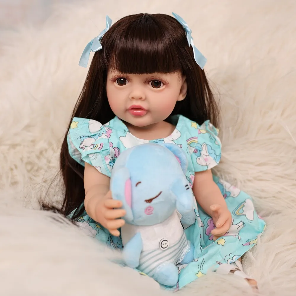 Cloveray 20 polegada clássico corpo inteiro vinil realista reborn bebê boneca super bonito boneca de vinil brinquedo artesanal criança aniversário presente natal