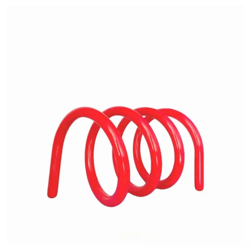 

Modern designer dopamine color spiral magazine shelf study desktop metal porch ornament