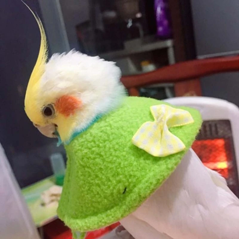4 Pcs Soft Elizabethan Circle for Birds Parrot Bib Cloak Suit Pet Bird Clothes Q5WC
