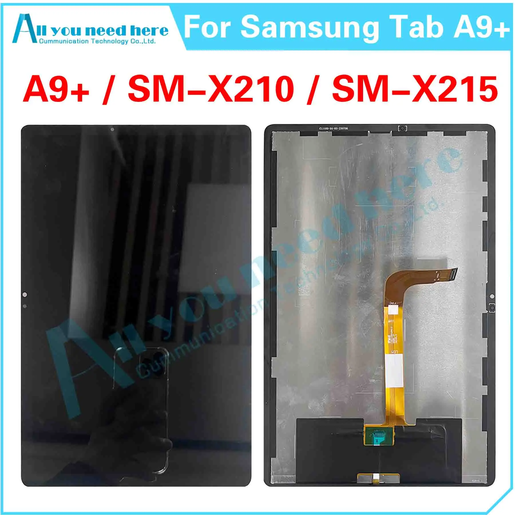 100% Test For Samsung Galaxy Tab A9+ A9 Plus SM-X210 SM-X215 X210 X215 LCD Display Touch Screen Digitizer Assembly Replacement