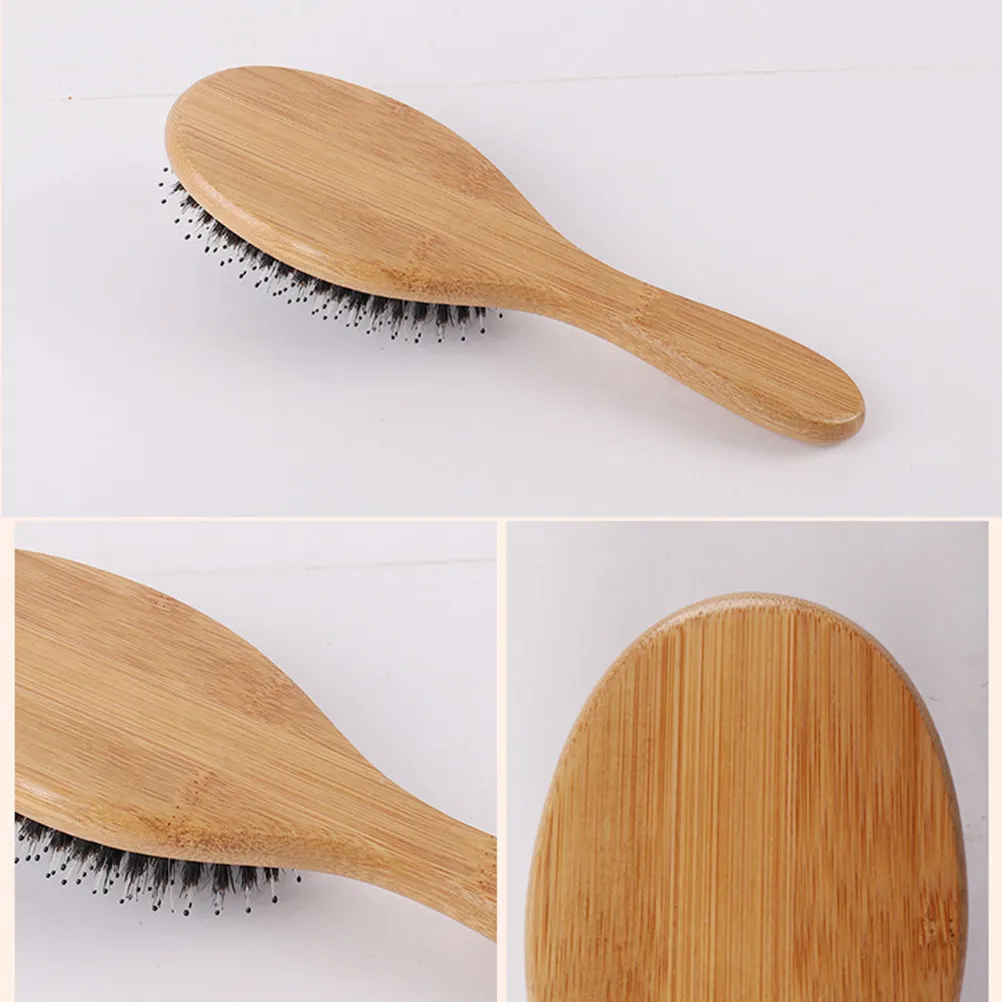 

Массажная расческа из натурального дерева с изогнутым эргономичным дизайном для предотвращения выпадения волос, устранения секущихся кончиков, контроля перхоти, для путешествий