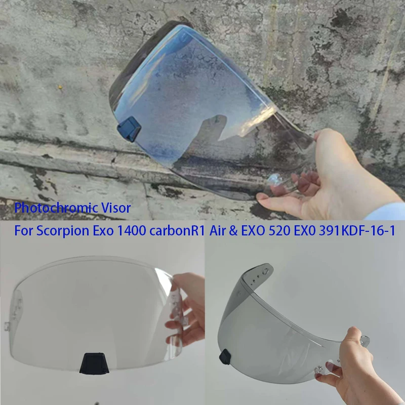 

Photochromic Visor for SCORPION Maxvision KDF-16-1 EXO-R1 Air Carbon Scorpion EXO-R520 EXO-1400 Helmet Visor Para Moto Casque