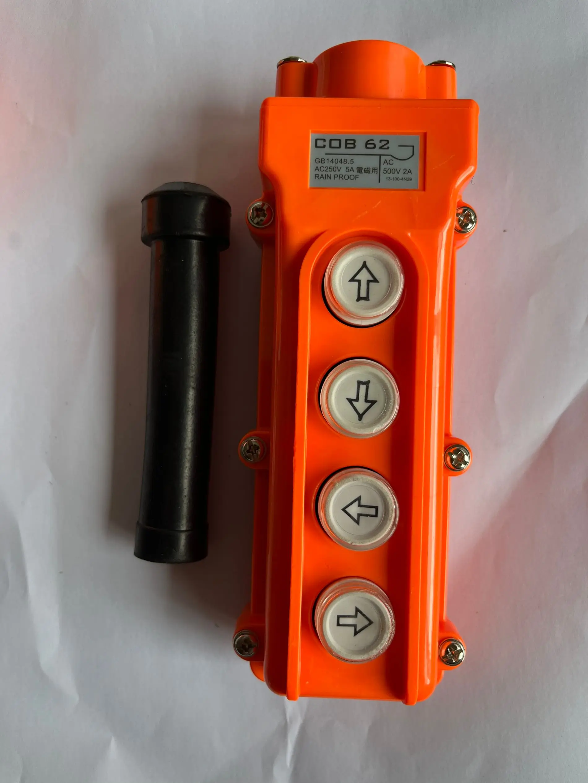 Hoist Crane Pendant Pushbutton Switch Up-Down Heavy Duty Rain Proof Button 4 COB-61 COB-62 COB61 COB62